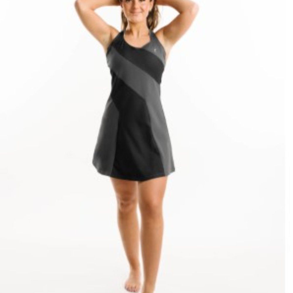 Gray Asym Tempo Dress